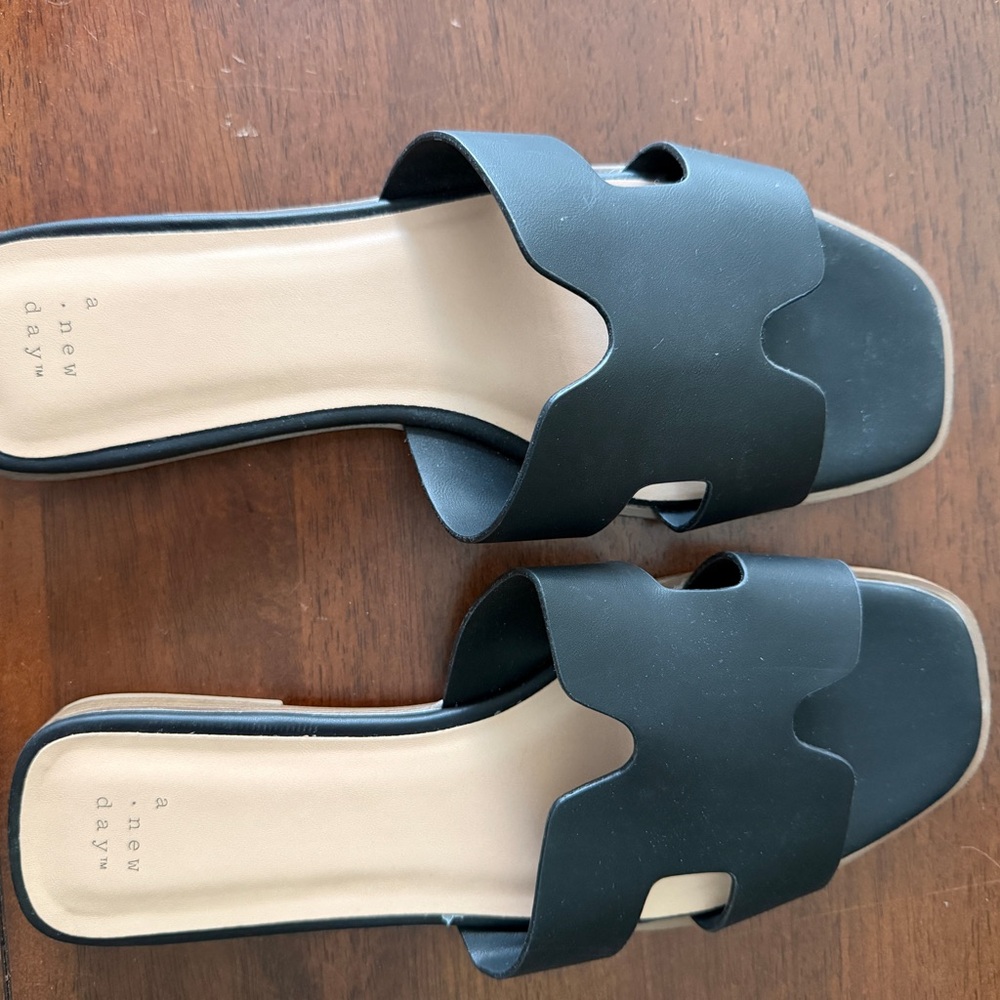Black Slide Sandals